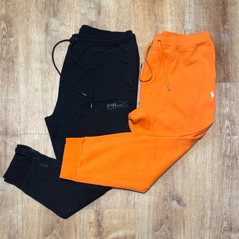 Ralph Lauren Black and Orange Sweatpants Combo